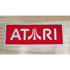 Atari Patch Large 6" Red White Embroidered Sew On Retro Gaming Jacket 80s